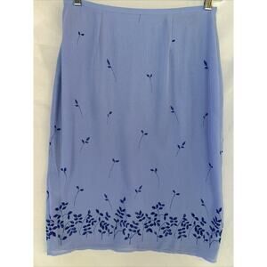 Vintage EXPRESS World Brand Skirt Size 9/10 Blue Chiffon Fairy Minimalist